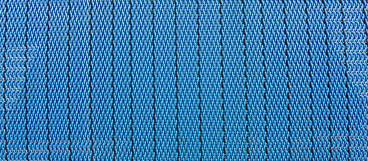 Anti-static dryer fabric flagship close-up with conductive monofilaments