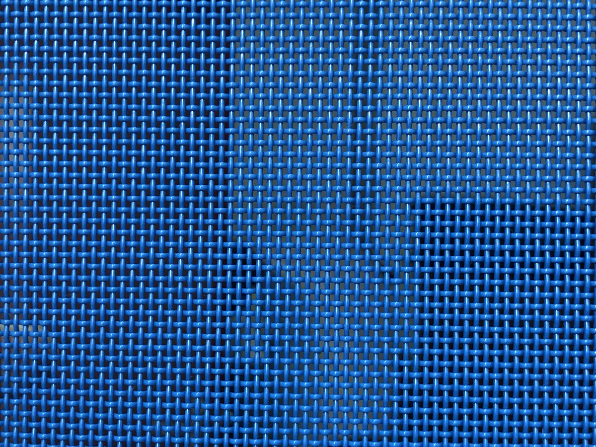 Blue polyester square mesh belt for drying and conveying duties