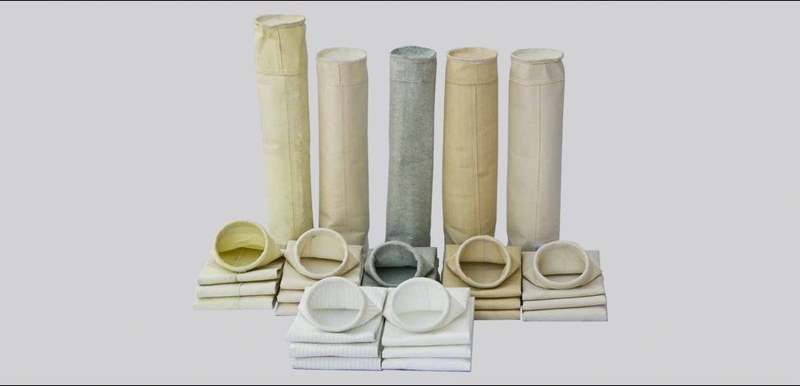 Dust filter bags in a baghouse