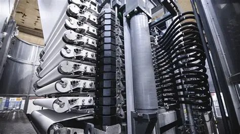 Vertical automatic tower press filter with vertically stacked horizontal chambers
