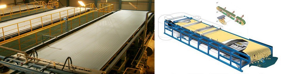 Vacuum belt filter operation schematic showing how the filter fabric runs on the machine