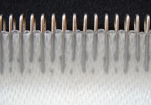 Steel clipper joint on a vacuum filter cloth, the standard seamed join